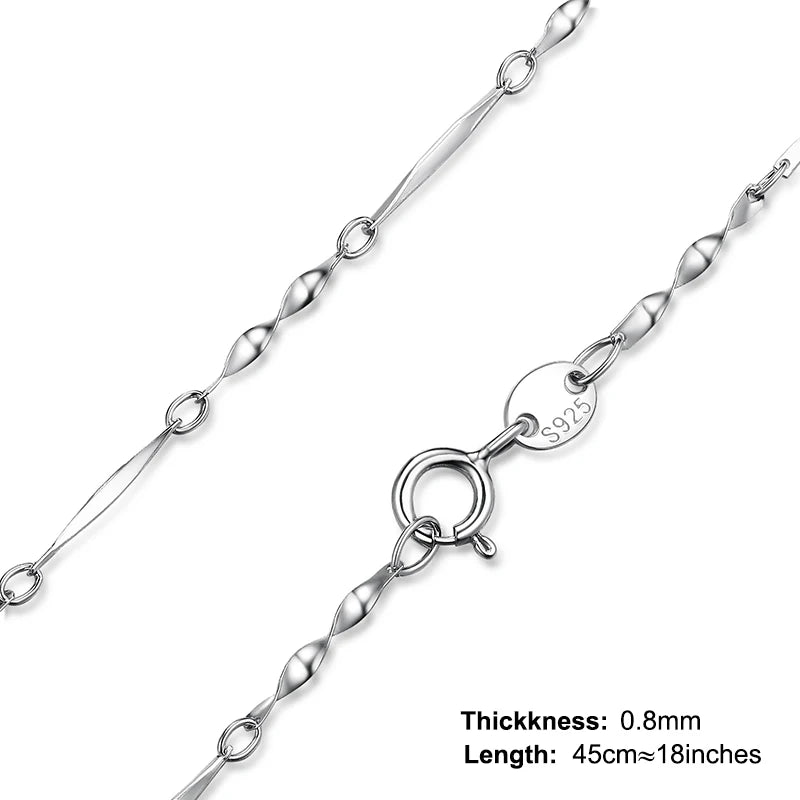 JewelryPalace Echtes 100% 925 Sterling Silber Halskette Barren Twisted Trace Belcher Snake Bar Singapur Box Kette Halskette Frauen