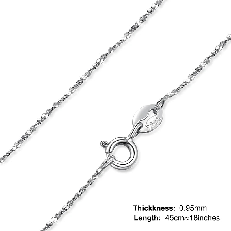 JewelryPalace Genuine 925 Sterling Silver Necklace Ingot Twisted Trace Belcher Snake Bar Singapore Box Chain Necklace for Women