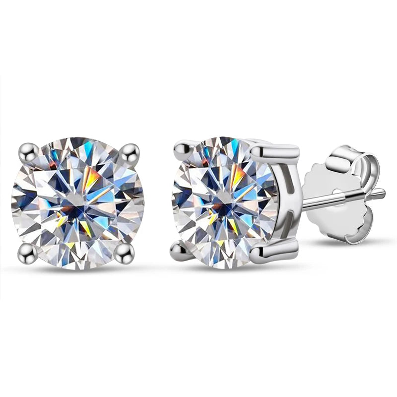 AnuJewel 2ct D Color Moissanite 925 Sterling Silver Stud Earrings For Women With GRA Certificate Jewelry Jewelry Custom Earrings